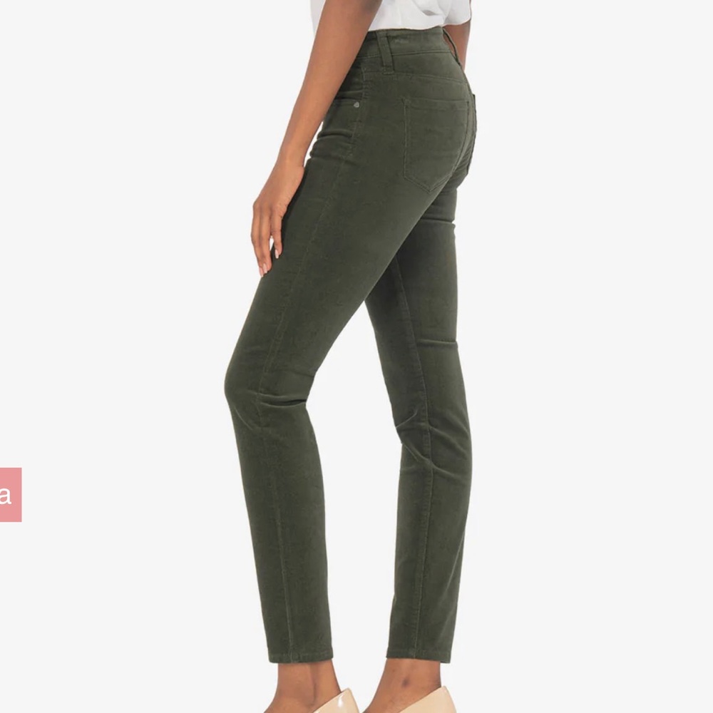 Kut From the Kluth Corduroy Dark Green Skinny Pants
